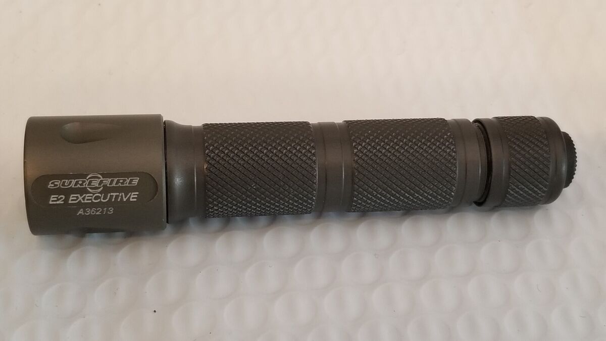 Surefire E2 Executive Tear Drop Gun Metal Flashlight Surefire E2 Executive Tear Drop Gun Metal Flashlight