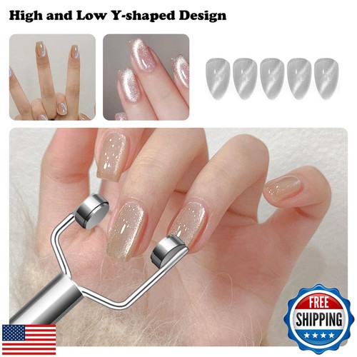 3 IN 1 Cat Eye Nail Magnet Y-Shaped Double Head Magnetic Cat Eye Gel Polish M - Picture 4 of 5