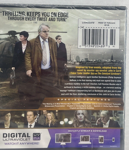 A Most Wanted Man DVD + Digital Code Philip Symour Hoffman Wright NOS NEW SEALED - Picture 3 of 4