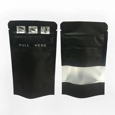 WINDOW BLACK MATT STAND UP POUCHES MYLAR FOIL BAG HEAT SEAL FOOD GRADE ZIP LOCK WINDOW BLACK MATT STAND UP POUCHES MYLAR FOIL BAG HEAT SEAL FOOD GRADE ZIP LOCK