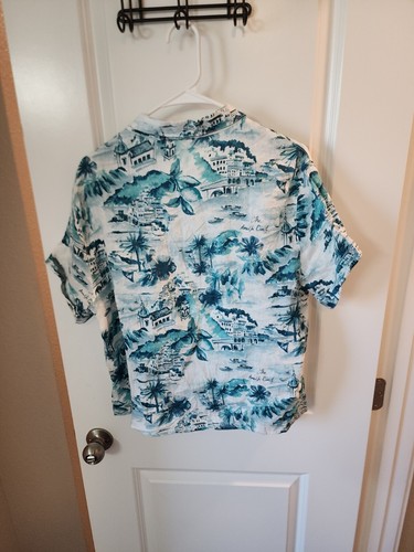 Camicia blusa lino Cynthia Rowley New York taglia M costa Almafi Coast Positano - Foto 7 di 9