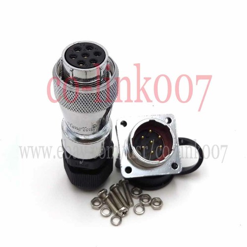 WS20 7Pin IP67 Waterproof Circular Electric Industrial Device Power Plug Socket - Picture 1 of 6