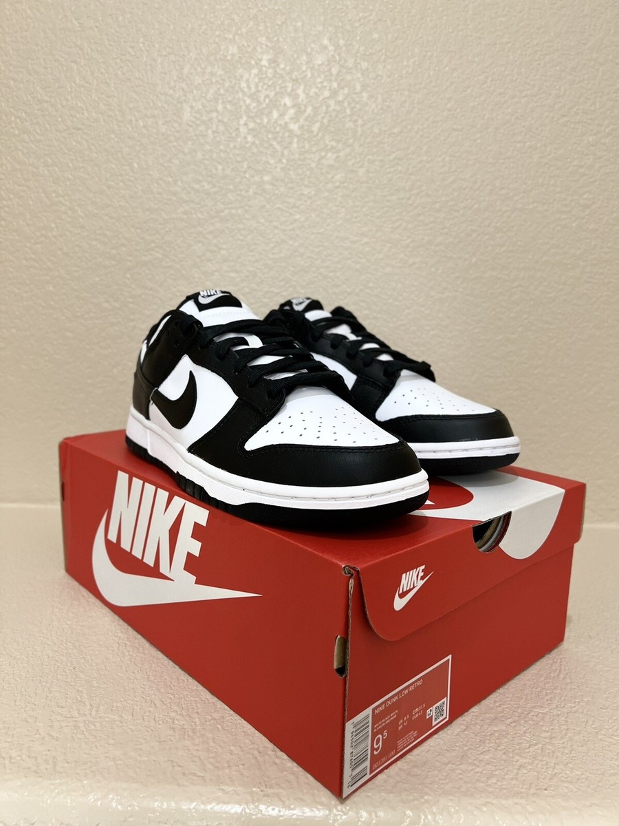 Nike Dunk Low White Black (Panda) - Mens Size 9.5 #DD1391-100