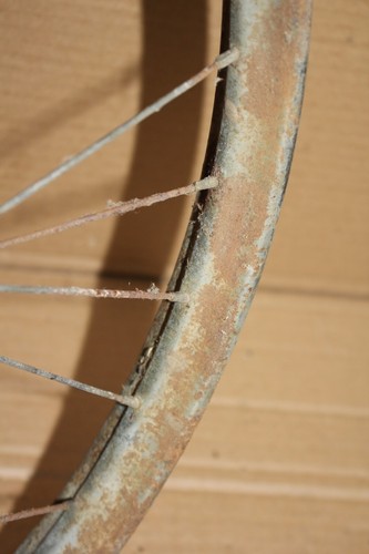 ORIGINAL OLD VINTAGE MOTORCYCLE BIKE RIGA GAUJA FRONT WHEEL WITH BRAKE DRUM - Picture 6 of 22