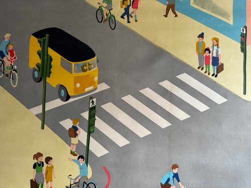 Raro LECCIONES DE TRÁFICO 3 carta escolar años 50 seguridad vial encrucijada educación alemana - Imagen 15 de 21