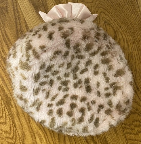 Toby Girl Size 4-6x Pink Leopard Winter Hat With Bow - Picture 5 of 6