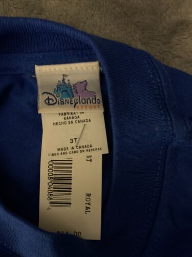 Neuf avec étiquettes T-shirt vintage Disney Disneyland Resort bleu 2004 tout neuf monde 3T - Photo 3 sur 6