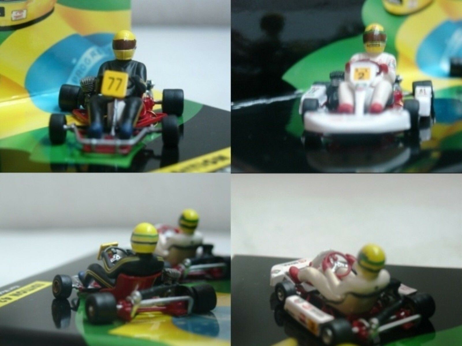 WOW EXTREMELY RARE Kart Senna Go Kart Set 1982 & 1993 ASC 43 Minichamps WOW EXTREMELY RARE Kart Senna Go Kart Set 1982 & 1993 ASC 43 Minichamps