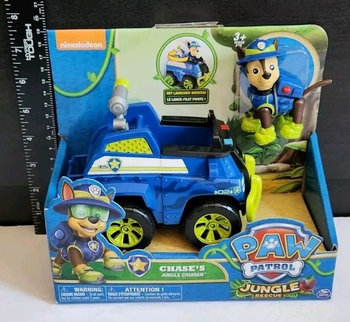 Paw Patrol Jungle Rescue Chase's Jungle Cruiser NEW Vehicle Figure Complete Rare - Picture 2 of 3