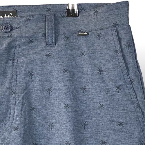Short Travis Mathew homme taille 36 bleu gris imprimé palmier golf stretch chinos - Photo 4/9