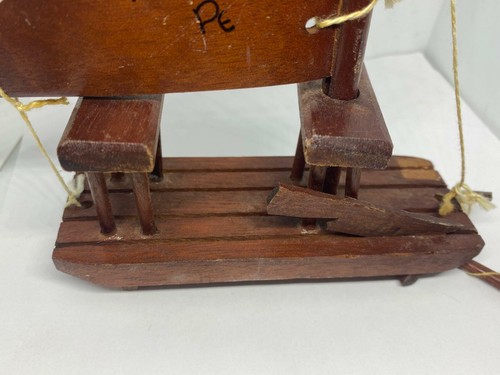 Vintage Decoration Wooden Sailing Ship Engraved Handmade 6"x 6"ART Collectibles  - Picture 6 of 12