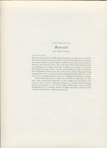 Emil Ganso BEARSVILLE villaggio città chiesa a New York 1939 stampa vintage WPA - Foto 4 di 4