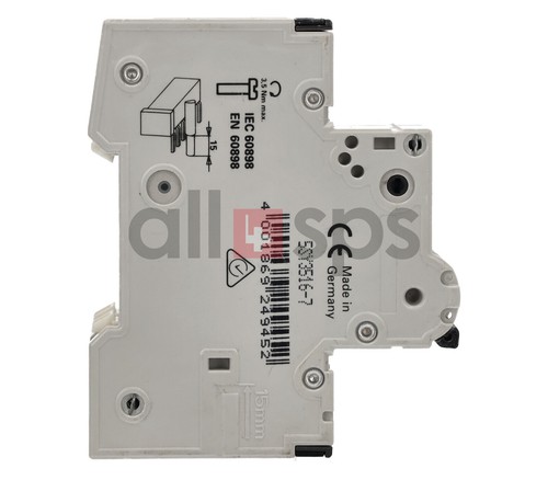 INTERRUPTOR DE PROTECCIÓN DE LÍNEA SIEMENS 230V - 5SY3516-7 (NO) - Imagen 2 de 2