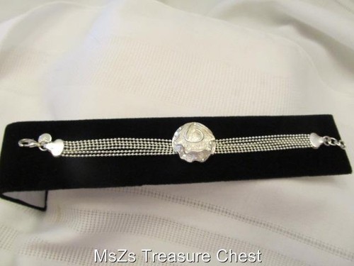 Sterling Silver Rose Bracelet with Multi-Strand Ball Chains *925* New w Gift Box - Picture 8 of 8