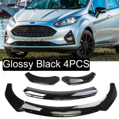 #ad Gloss Black Parts For Ford Fiesta Focus Mustang Front Bumper Lip SpoilerSplitter $75.99
