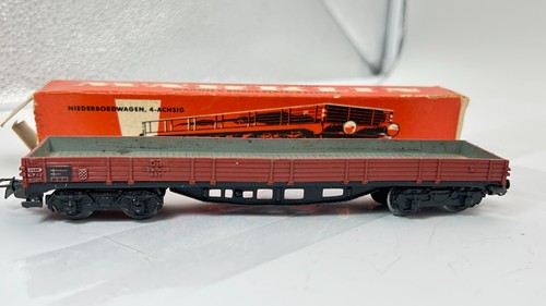 Märklin H0 4514 Niederbordwagen der DB in OVP 01 57 | Condition: Gebraucht