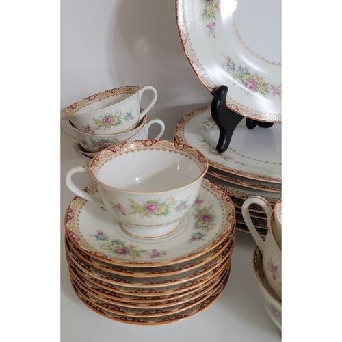 VTG SANGO China 8 - 4 Pc Place Settings JAPAN 1951 MINT COTTAGECORE Discontinued - Picture 4 of 5