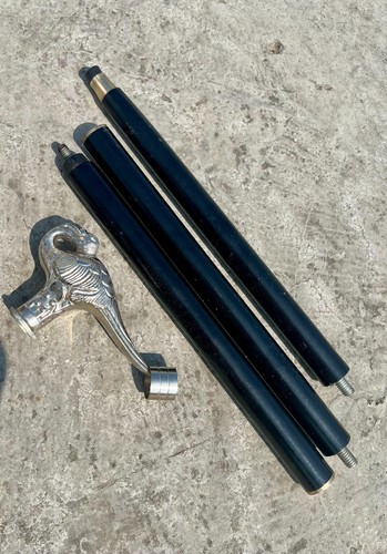 Bastón antiguo de latón estilo cisne Hércules Poirot cromo bastón antiguo - Imagen 8 de 8