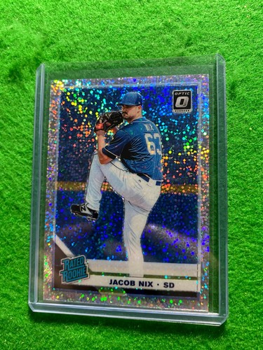JACOB NIX RATED ROOKIE PRIZM WHITE SPARKLE PADRES 2019 DONRUSS OPTIC BASEBALL RC - Picture 3 of 12
