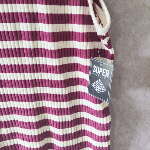 Super Massive Tank Top Mens XL Red White Striped Sleeveless Pullover - Picture 6 of 7