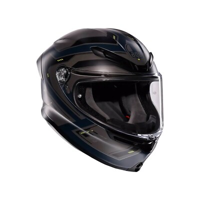 AGV K6 S Enhance matt grey yellow fluo Gr. S Motorradhelm Integralhelm grau