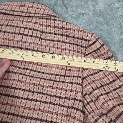 Talbots Blazer Womens 10 Petite Pink Plaid Wool Blend Preppy Academia Jacket NEW - Picture 11 of 12