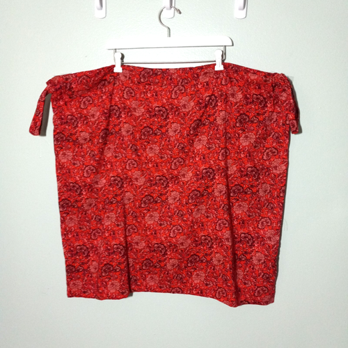 Ulla Johnson Oversize Duster Bag 27 x 29.5", Laundry Bag Red Floral Gold Logo VG - Picture 5 of 7
