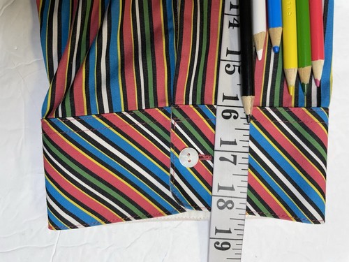 Foxcroft Top Size 18 Wrinkle Free Blouse Shaped Fit Multi Stripe Easy Care Shirt - Picture 21 of 21