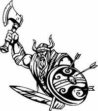 Viking Warrior Norsemen Axe Arrow Warrior Car Truck Window Vinyl Decal Sticker