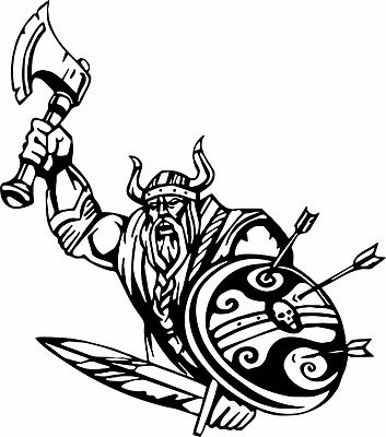 Viking Warrior Norsemen Axe Arrow Warrior Car Truck Window Vinyl Decal Sticker