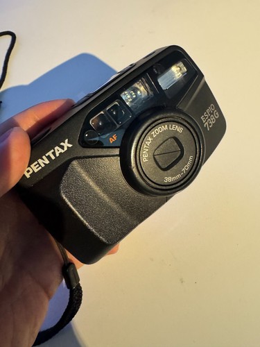 VTG VLACK Pentax ESPIO 738G Point & Shoot 35mm Film Camera battery tested - Picture 2 of 10