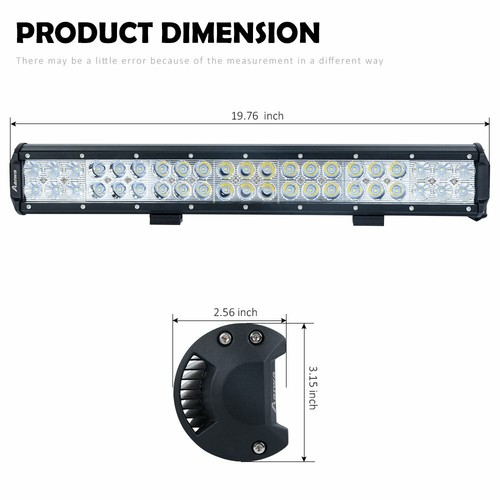 52Inch LED Light Bar + 20in + 4" Pods for Jeep Wrangler JK TJ Off-road Driving - Picture 8 of 12