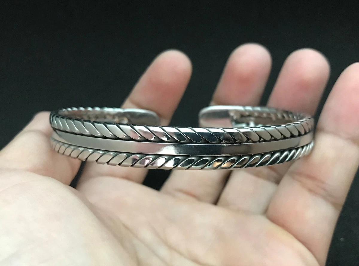 Bracelets Bangle Handmade Stainless Steel welding wire Silver