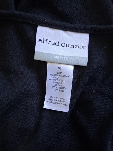 Alfred Dunner Top Shirt Women's Size PL Black Brown Studded Embroidered Glam - Picture 3 of 4
