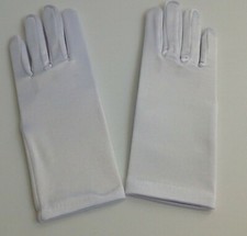 New Child White Satin Wrist Gloves: Dress Up, Communion, Costume, Dance, Theater