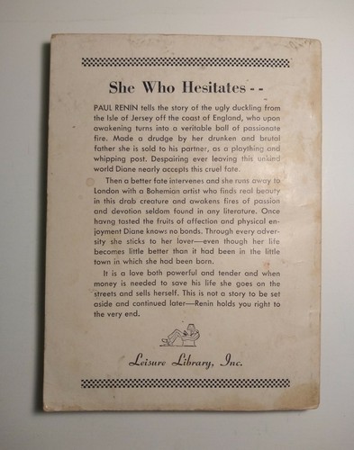 She Who Hesitates * Paul Renin * Lesiure Library * (Rare Original Cover) * 1953 - Picture 4 of 5