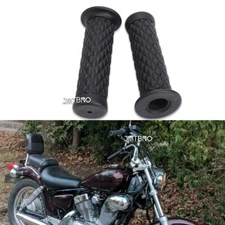 7/8" Motorcycle Hand Grips Handle Bar Rubber Gel Black For Yamaha Virago 250 US