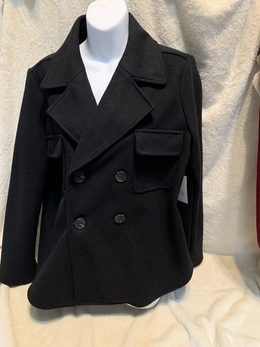 NWT Croft And Barrow Women’s Black Pea Coat Size Medium Polyester - Picture 4 of 14