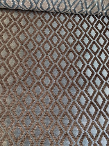 Polsterstoff 2,8 Meter silber und braun PORTOFREI - Bild 5 von 5