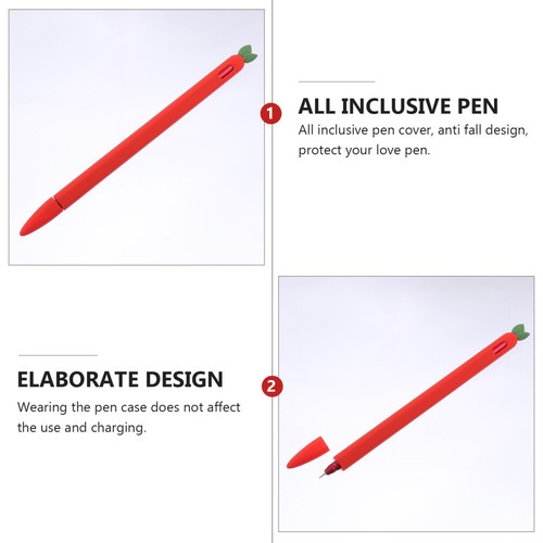 Stylus Pen Cover Carrot Silicone Protective Cover Compatible for Apple Pencil 2 - 第 8/12 張圖片