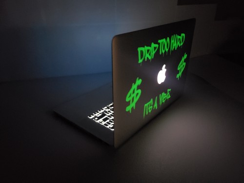 Glow In The Dark Vinyl Decal Sticker Green Drip Effect Phones Laptops Decor New - Picture 9 of 22