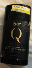 Play Pits queen Body Deodorant Natural  Paraben Free lemon amber