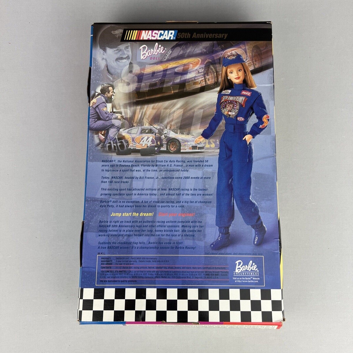 1998 NASCAR 50th Anniversary Barbie Collectibles Hot Wheels