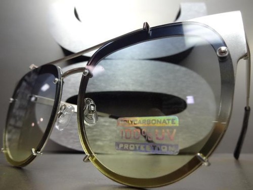 Men or Women OVERSIZED CLASSIC VINTAGE RETRO Style SUNGLASSES Large Silver Frame - Picture 2 of 10