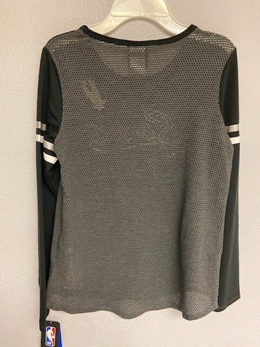 Junior Girls NBA "San Antonio Spurs" Long Sleeve Black/Grey Shirt, Size XS, New - Picture 3 of 5