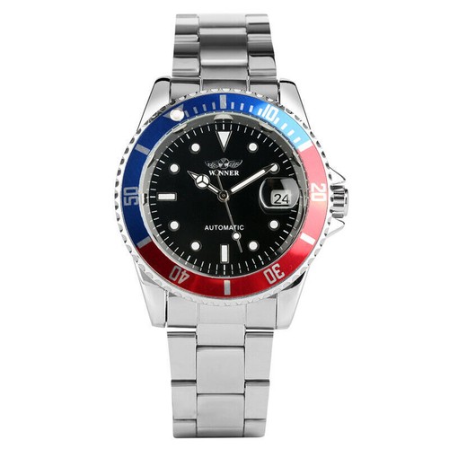 WINNER Leuchtende Zeiger Edelstahlband Herren Automatik Armbanduhr - Bild 8 von 17