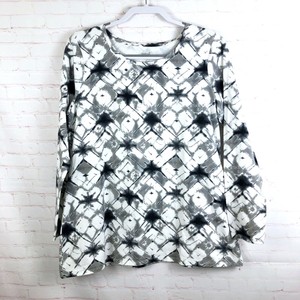 Pure-J-Jill-Women-s-Size-L-P-Petite-Tie-Dye-Long-Sleeve-Top-Shirt-Stretchy