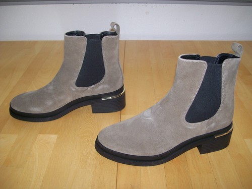 New in Box Kenneth Cole Levon 2.0 Welt Chelsea Dark Taupe Suede Ankle Boots 8.5 - Picture 9 of 14