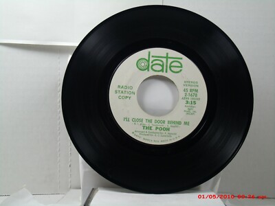 THE POOH -(45)- RADIO STATION COPY - I'LL CLOSE THE DOOR BEHIND ME / MONO - 1970