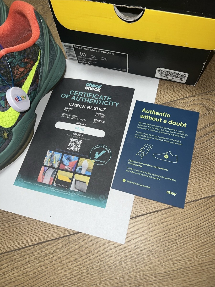 Size 10 Nike Zoom Kobe 6 Prelude All Star MVP 640220-001 Preowned